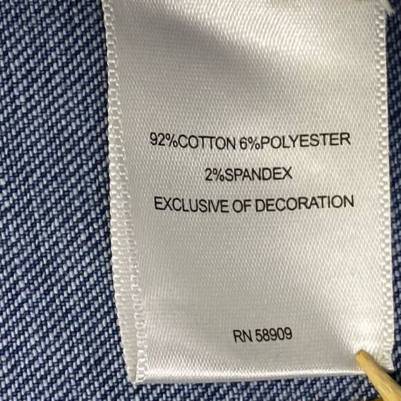 A Loves A Tuxedo Stripe Jeans Womens Sz 28 Blue Mid Rise Straight Leg Stretch - Picture 7 of 9